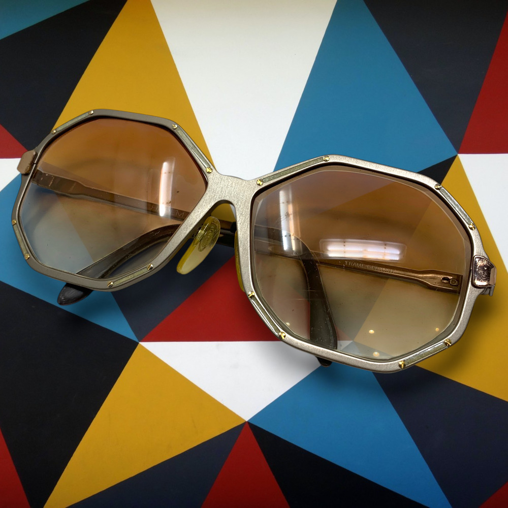Vintage ULTRA “Harem” Sunglasses Oversized Octagon 1970's Glam Disco Germany